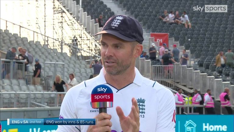 James Anderson joins Ian Ward to discuss England's win over South Africa in the second Test, praising the workload of Ben Stokes. 