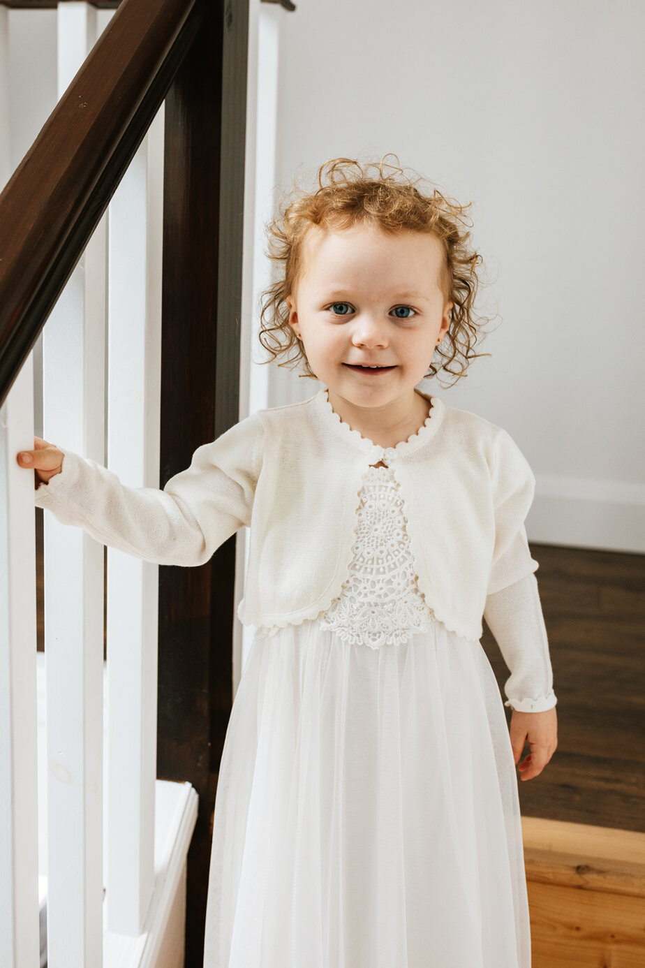 Little girl redhead smiling