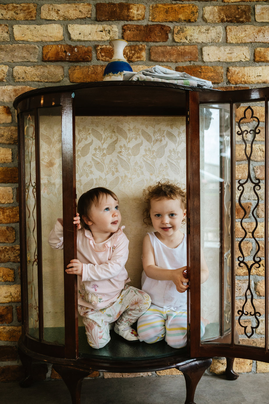 Little girls smiling