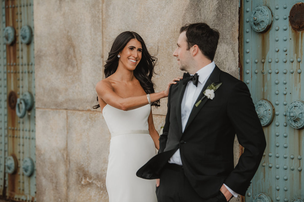 first look bride and groom