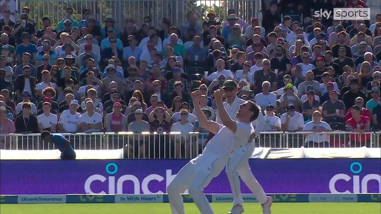 Ollie Pope saw his stumps dismantled as he fell victim to Anrich Nortje's outstanding bowling