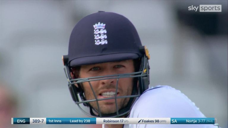 Ben Foakes scored his second Test ton, and first in England, on day two at Emirates Old Trafford