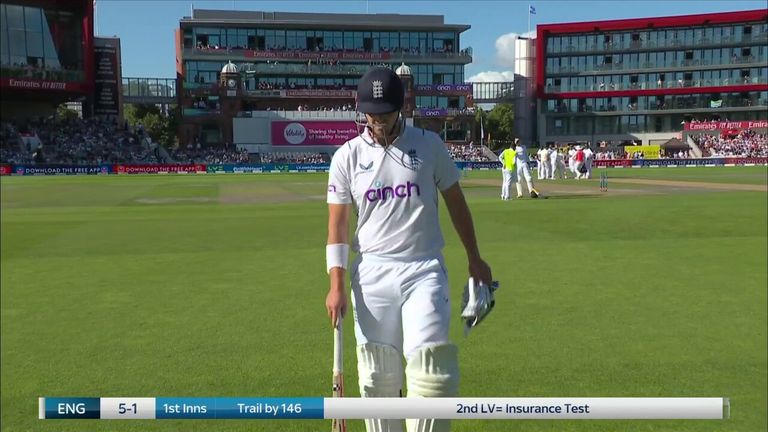 Alex Lees departs for just four after a great delivery from Lungi Ngidi