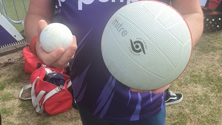 The balls that are used in visually-impaired cricket