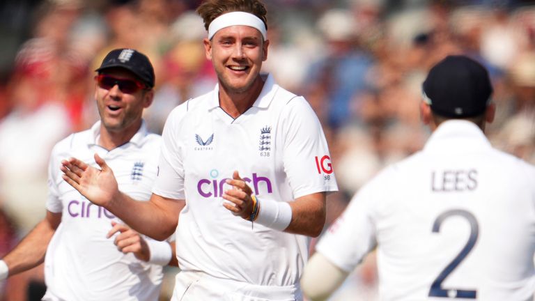 Stuart Broad eventually dismissed Aiden Markram, having previously had a wicket against him chalked off after a no-ball