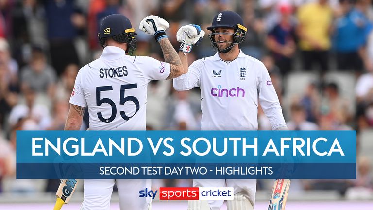 Highlights from Emirates Old Trafford where England dominated day two of the second Test against South Africa
