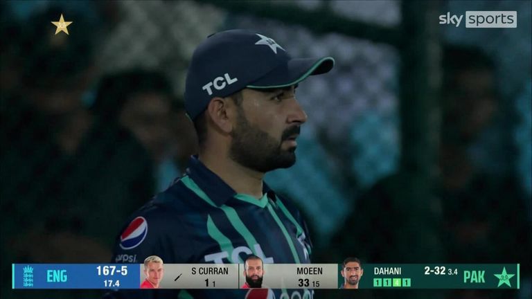 Khushdil Shah will want to look away now after this calamitous dropped catch during England's innings against Pakistan.