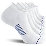 Fitrell 6 Pack Men's Ankle Running Socks Low Cut Cushioned No Show Athletic Sports Socks,...