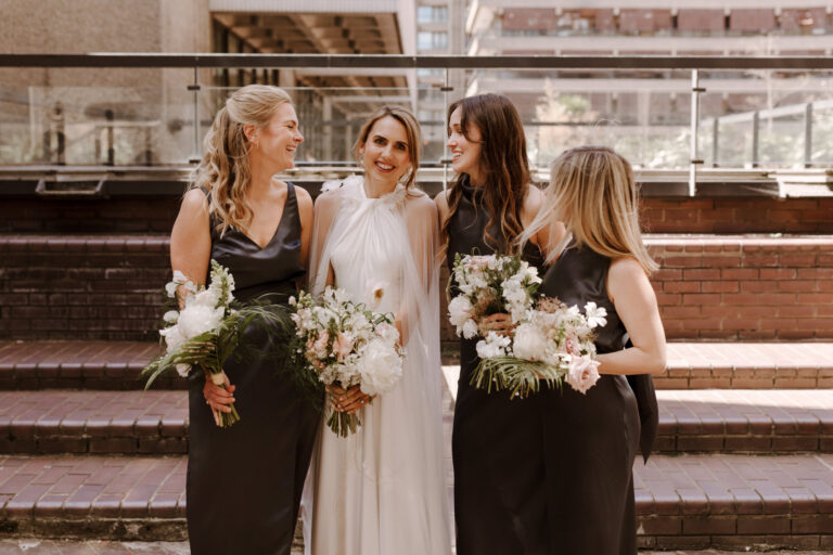 A Modern & Non Traditional Barbican Wedding, for Kate in a Halfpenny London Gown & Cape – Love My Dress® – Wedding Inspiration Daily