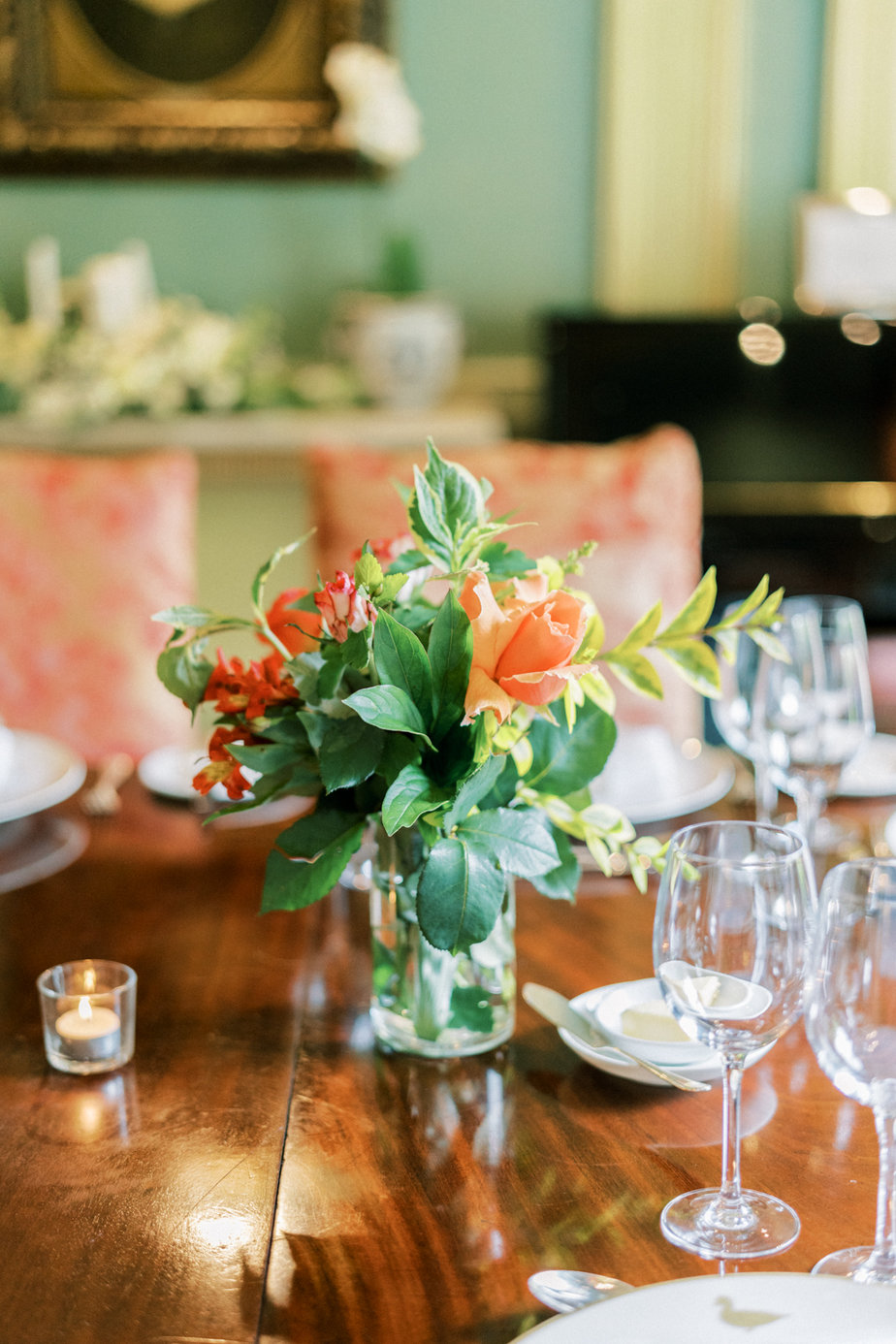 Dining table decor detail