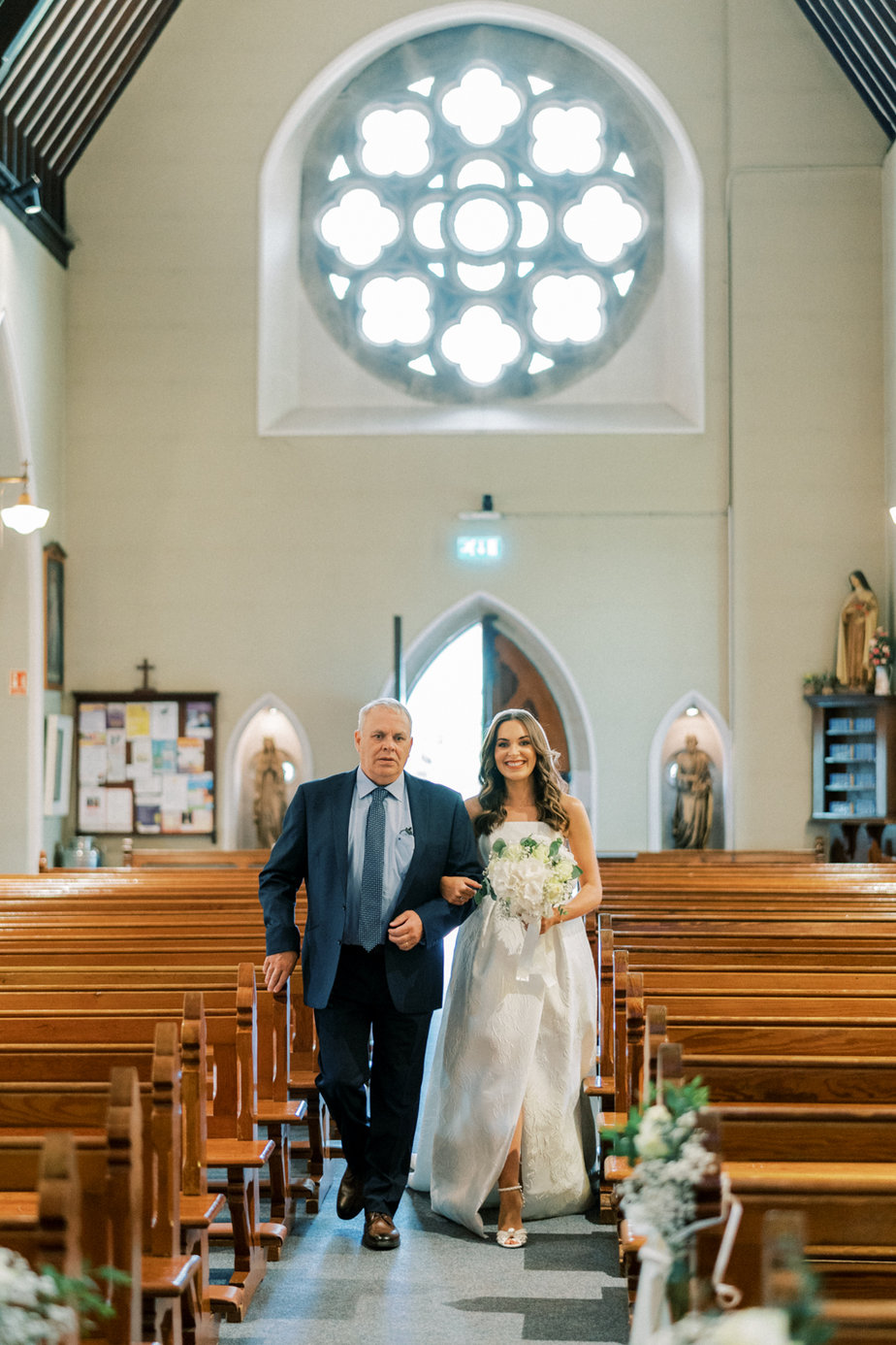 Father of the bride church interior ceremomy