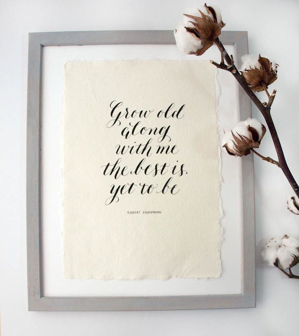 1st Wedding Anniversary Gift Ideas | Calligraphy | One Fab Day
