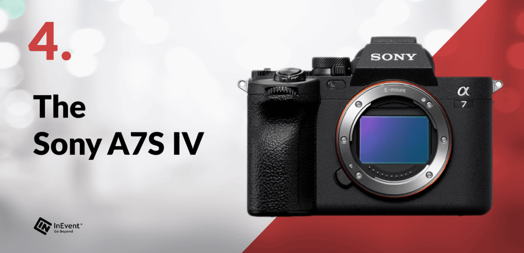 An image showing the Sony A7S IV, a 4k camera for live streaming