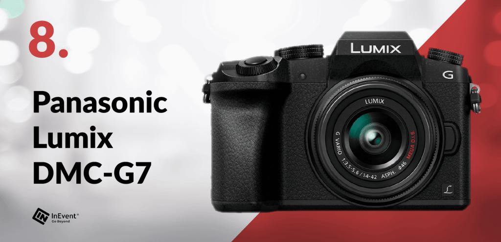 An image showing Panasonic Lumix DMC-G7, a 4K camera for live streaming