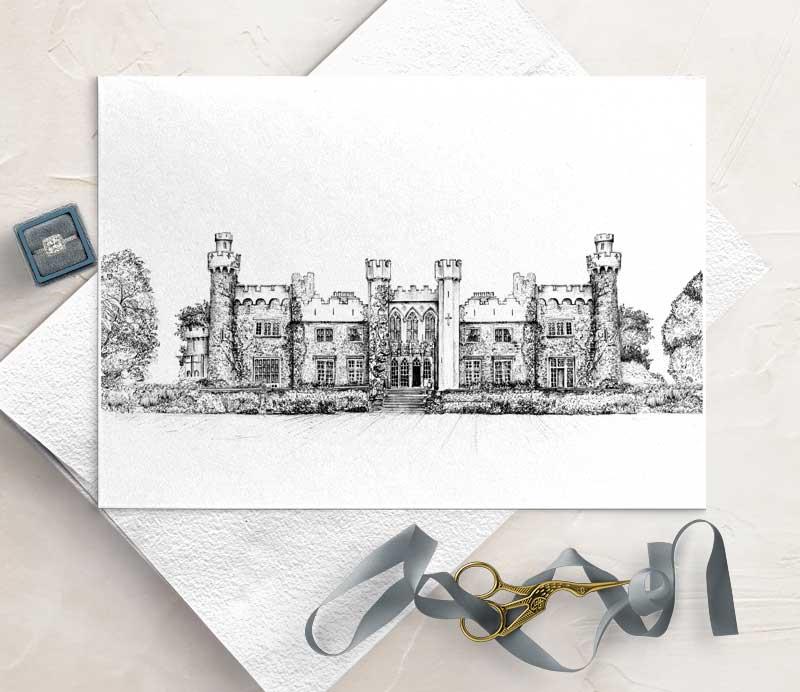 Wedding Venue Illustration 1st Wedding Anniversary Gift Ideas | One Fab Day