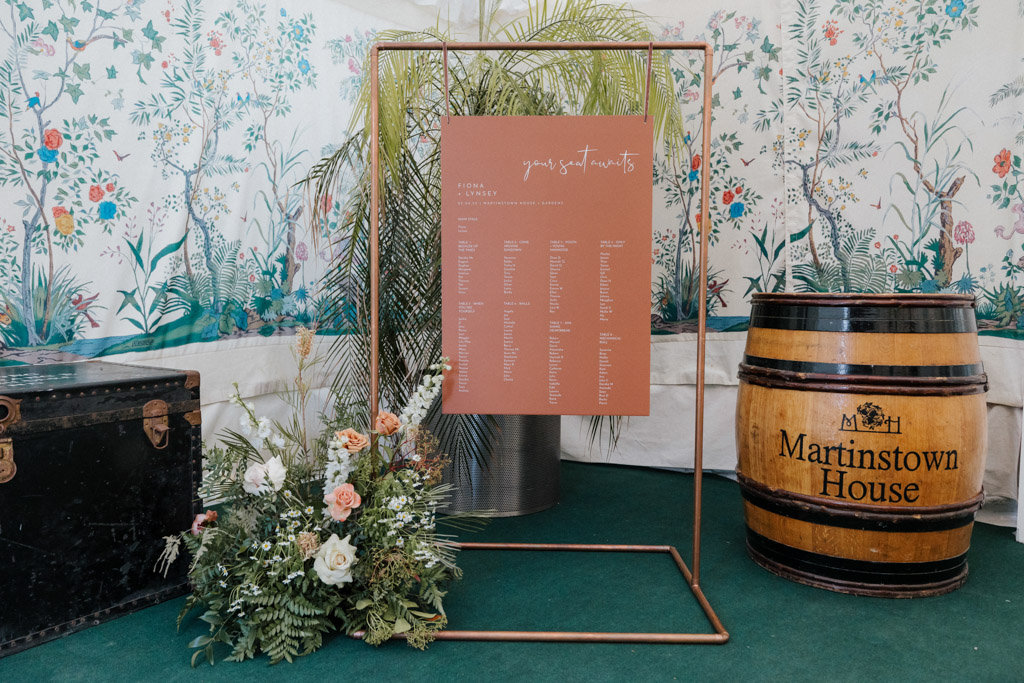 Menu barrel food flowers