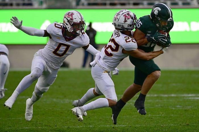Purdue (2-2, 0-1 in Big Ten) at No. 21 Minnesota (4-0, 1-0), Noon, Saturday, ESPN2