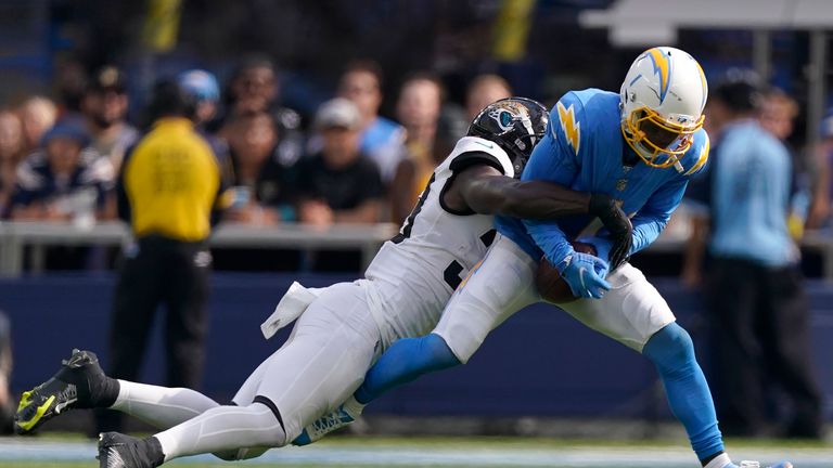 Highlights of the Jacksonville Jaguars against the Los Angeles Chargers in Week Three of the NFL season.