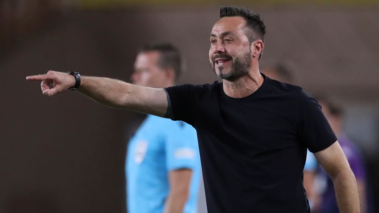 Former Shakhtar Donetsk head coach Roberto De Zerbi is set to take the vacant managers position at Brighton (AP)