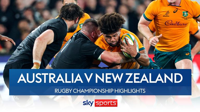 Highlights of the Bledisloe Cup clash between Australia and New Zealand at the Marvel Stadium in Melbourne in Round 5 - the game of the tournament this year 