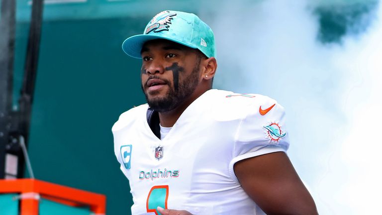 Quarterback Tua Tagovailoa has led the Miami Dolphins to an unbeaten 3-0 start to the 2022 season