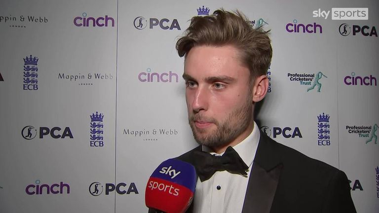 England cricketer Will Jacks reflects on his achievements this year and shares his aspirations of playing Test cricket for England at the PCA awards