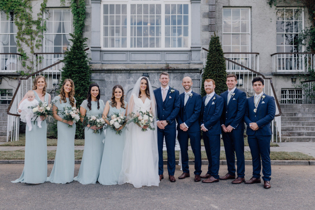 wedding party blue bridesmaidss 