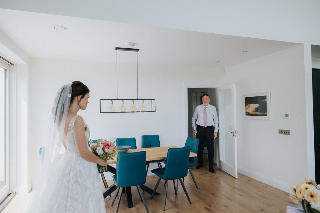 Bride and father bouquet