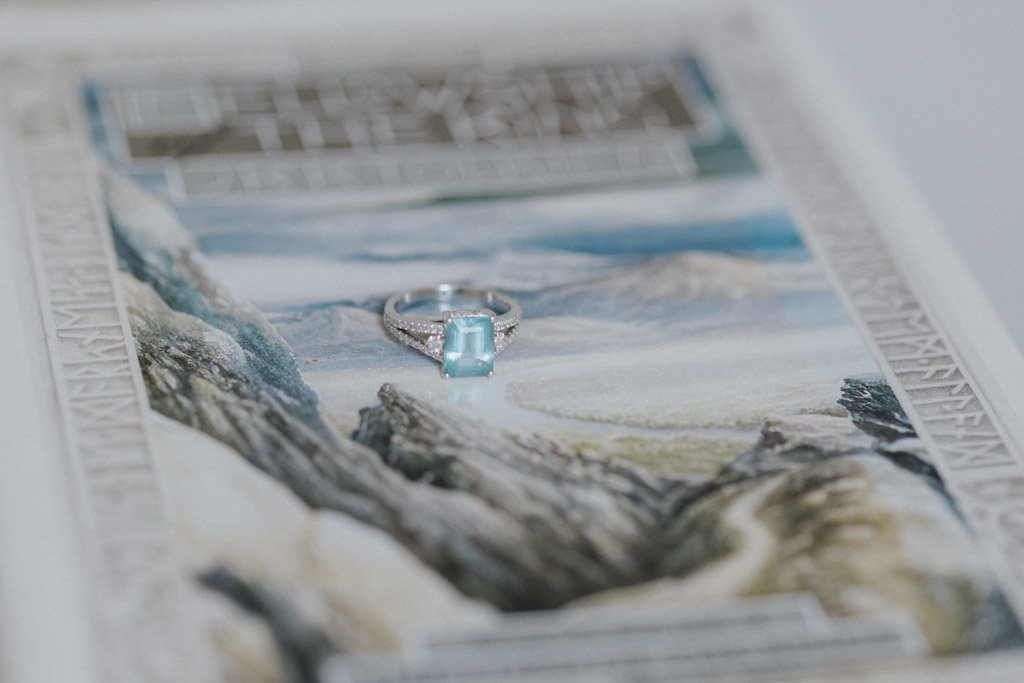 One wedding band ring