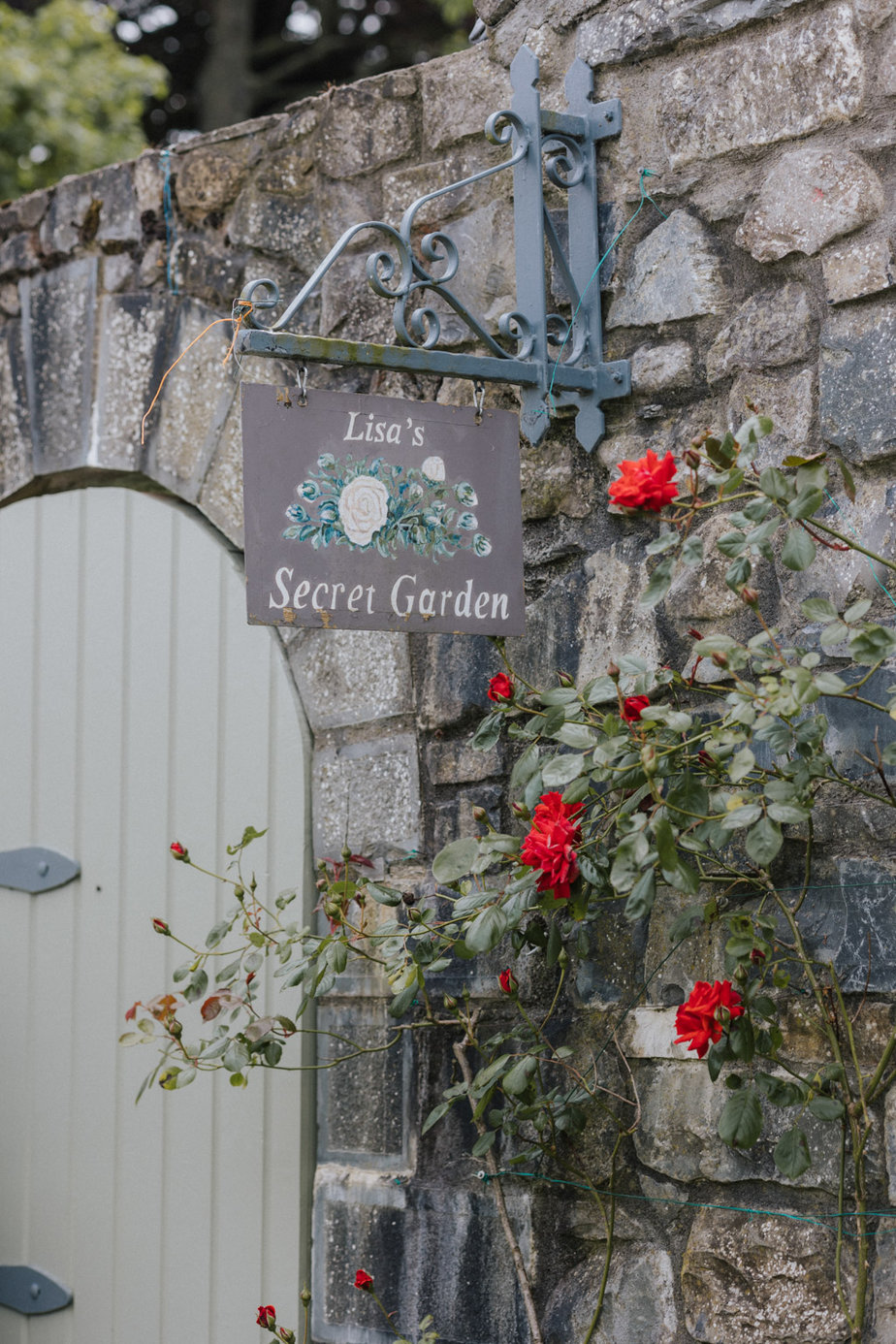 Garden sign flowers roses venue