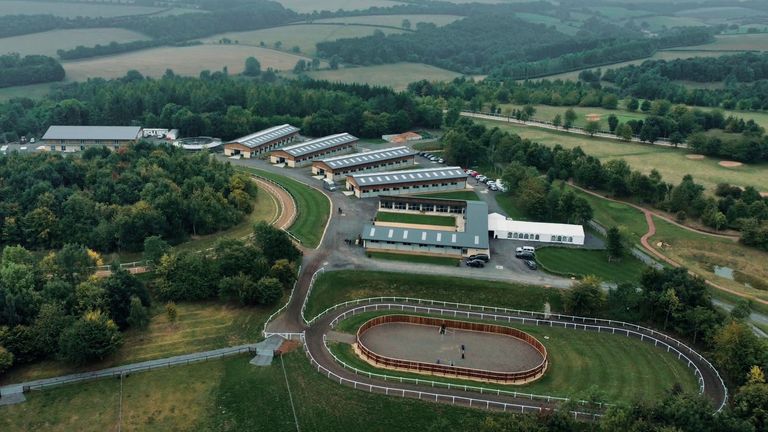 An aerial view of Ben Pauling's new yard