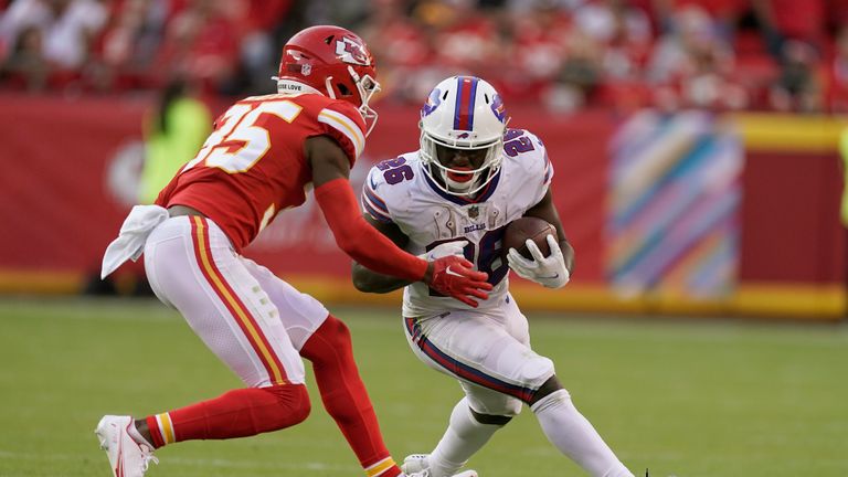 Highlights of the Buffalo Bills against the Kansas City Chiefs from Week Six of the NFL season