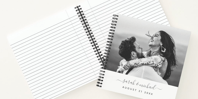 Modern Elegant Calligraphy Guest Book