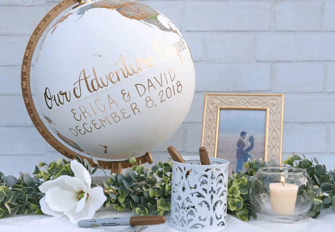 12" Globe Guest Book