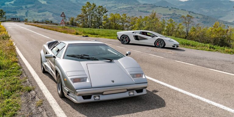 2022 Lamborghini Countach LPI 800-4 Meets the 1990 Lamborghini Countach twenty fifth Anniversary Edition
