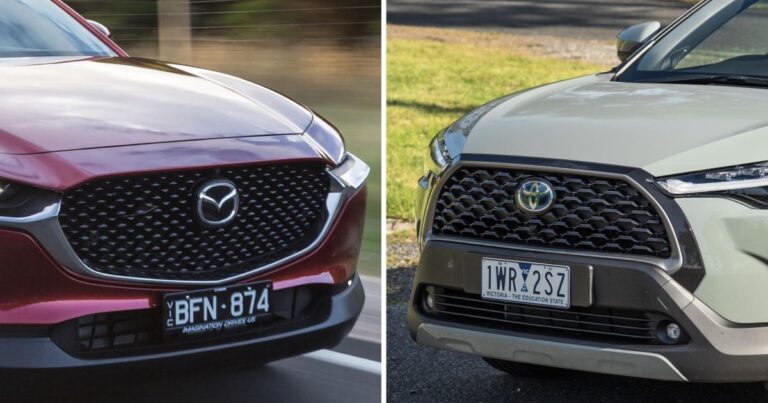 2023 Toyota Corolla Cross Atmos v Mazda CX-30 Astina specs comparability