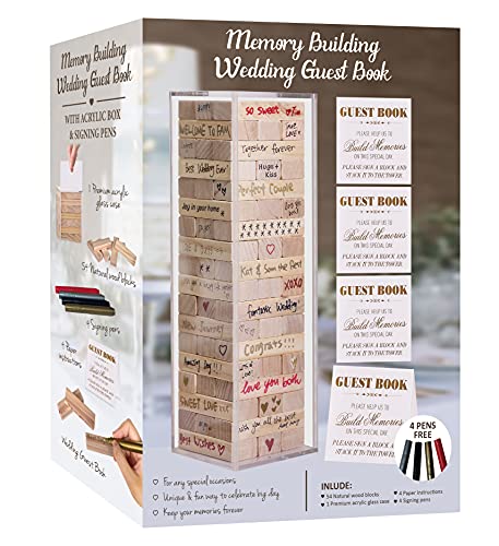 Wooden Guest Book Alternative With Acrylic Display Box