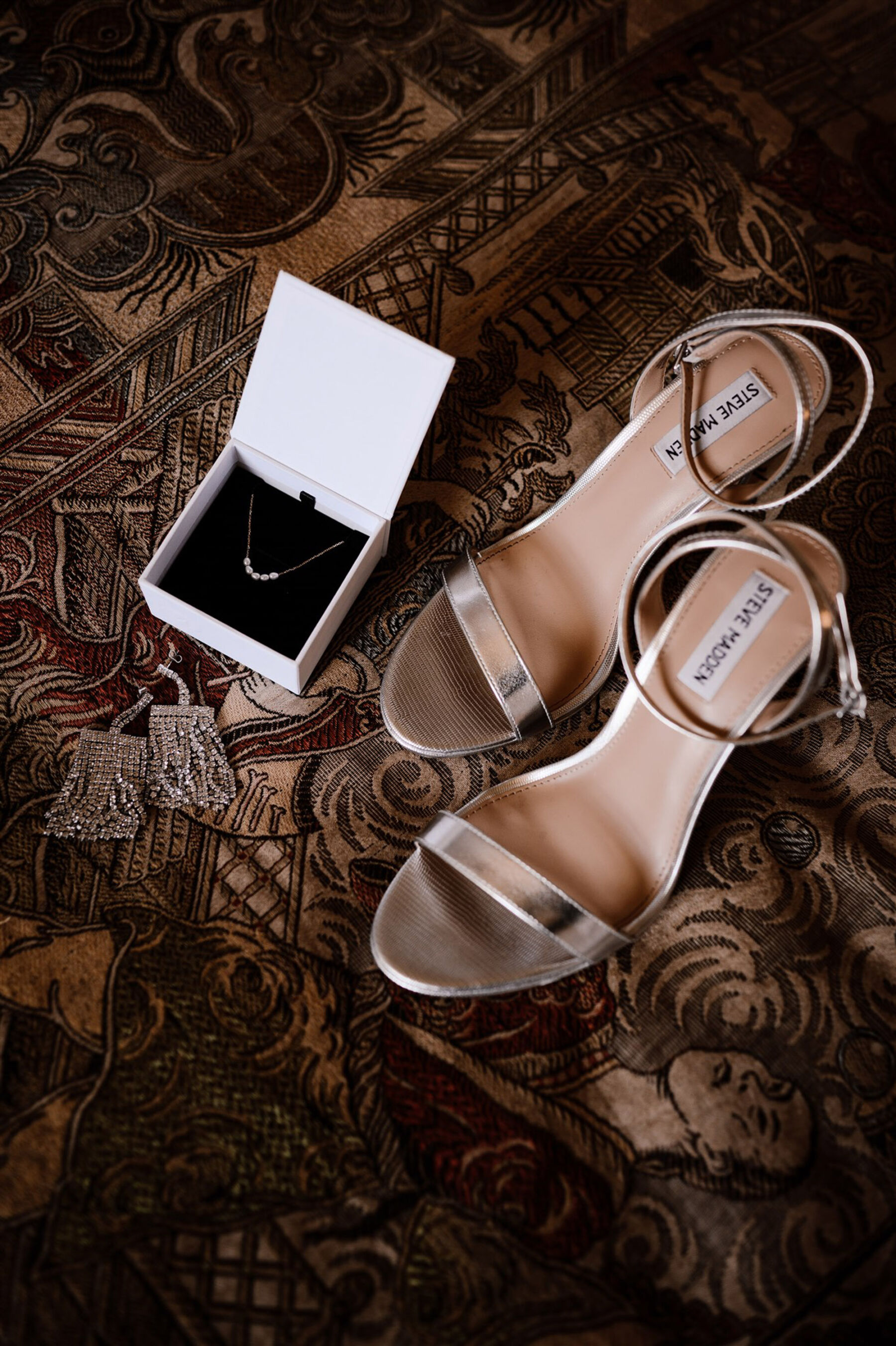 Steve Madden Silver Strappy Sandals