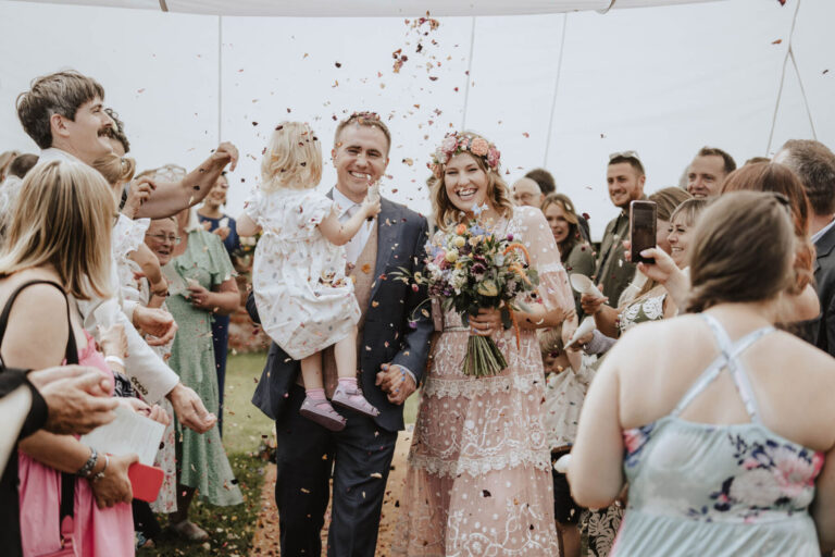 A Needle & Thread Wedding Dress, Vegan Wedding Shoes & a Crochet Floral Crown – Love My Dress® – Wedding Blog + Directory, Bridal Fashion + Real Weddings