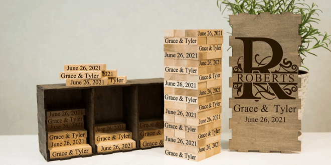 Custom Block Jenga Guest Book