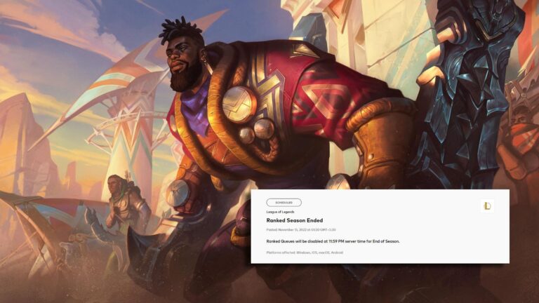 League of Legends ranked queues to be disabled for “End of Season 12”: When does the Ranked Season finish immediately (November 15)?