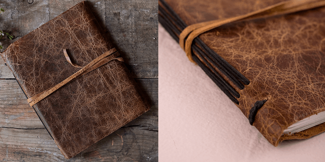 Leather Bound Guest Book With Prompts