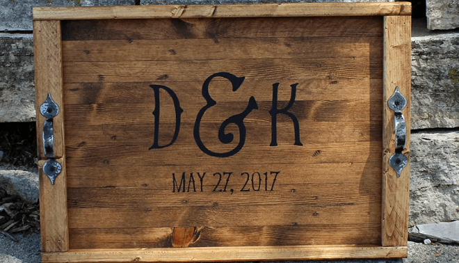 Monogrammed Tray Guest Board