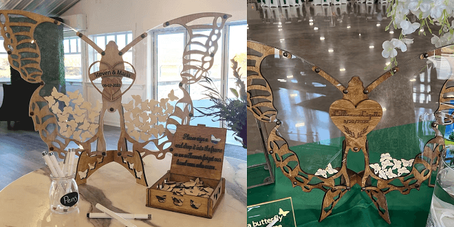 Rustic Butterfly Alternative Guest Book