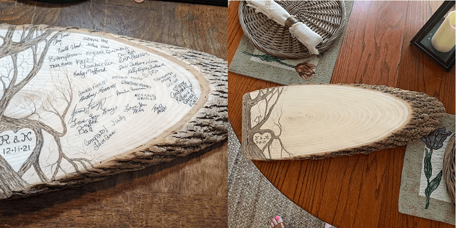 Rustic Wood Slice Guest Book