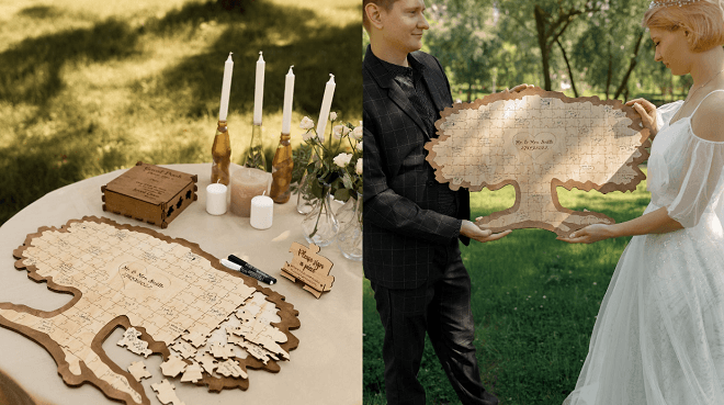 Wedding Tree Jigsaw Puzzle Guest Book
