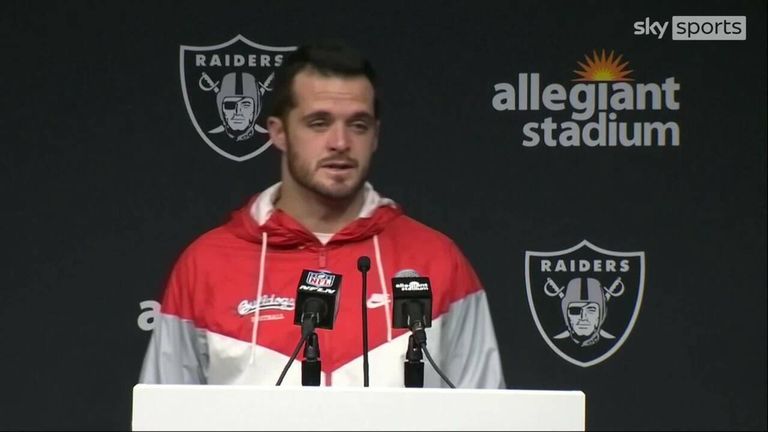 Las Vegas Raiders quarterback Derek Carr was emotional following his side's narrow loss to the Indianapolis Colts