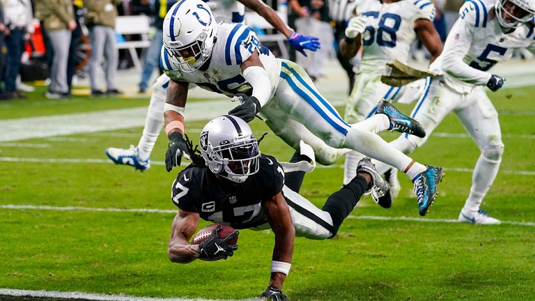 Highlights of the Indianapolis Colts at the Las Vegas Raiders from Week 10 of the NFL season