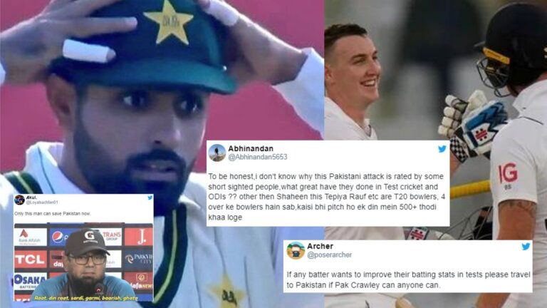 “Itna to play station par bhi nahi hota”- Fans roast Pakistan as England break data to attain 506/4 runs on Day 1