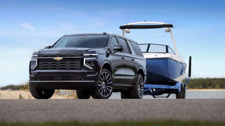 The 2025 Chevrolet Suburban seen from a front quarter angle